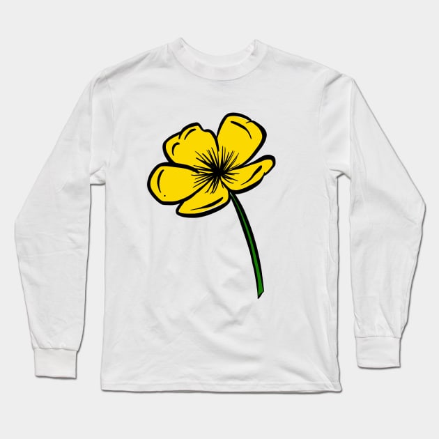 Hey There Buttercup! Long Sleeve T-Shirt by Squeeb Creative